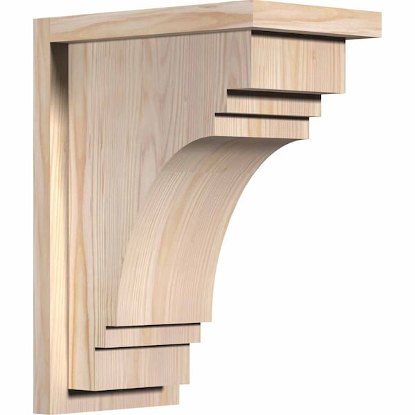 Ekena Millwork Pescadero Smooth Corbel w/Backplate, Douglas Fir, 7 1/2"W x 12"D x 16"H COR08X12X16PEC01SDF - main